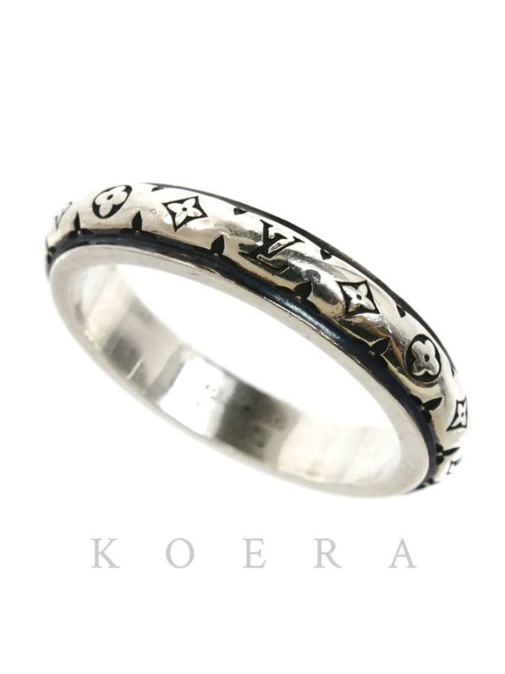 Louis Vuitton 925 Sterling Silver Ring LV Bamboo